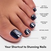 Glamnetic Press On Toenails – Natural Fake Nails | Sun-Kissed Coral Glazed Press On Toenails, Salon Quality Press On Nails Kit with Glue | Lush Coral – 32 Nail Set in 16 Sizes(8 – Boba)