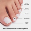 Glamnetic Press On Toenails – Natural Fake Nails | Sun-Kissed Coral Glazed Press On Toenails, Salon Quality Press On Nails Kit with Glue | Lush Coral – 32 Nail Set in 16 Sizes(4 – White Swan)