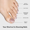 Glamnetic Press On Toenails – Natural Fake Nails | Sun-Kissed Coral Glazed Press On Toenails, Salon Quality Press On Nails Kit with Glue | Lush Coral – 32 Nail Set in 16 Sizes(The Vow)