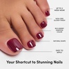 Glamnetic Press On Toenails – Natural Fake Nails | Sun-Kissed Coral Glazed Press On Toenails, Salon Quality Press On Nails Kit with Glue | Lush Coral – 32 Nail Set in 16 Sizes(3 – Berry Maroon)