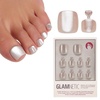 Glamnetic Press On Toenails – Natural Fake Nails | Sun-Kissed Coral Glazed Press On Toenails, Salon Quality Press On Nails Kit with Glue | Lush Coral – 32 Nail Set in 16 Sizes(Pure Intentions)